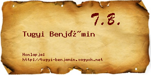 Tugyi Benjámin névjegykártya